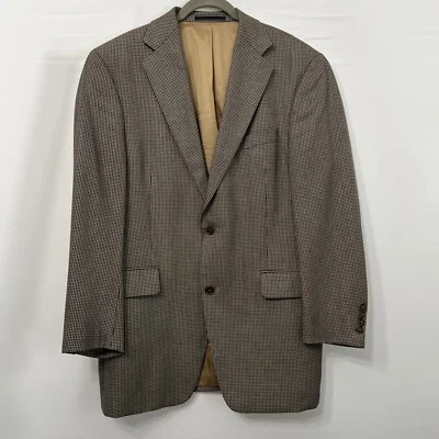 Arnold Brant Men's 100% Cashmere Sport Jacket Blazer 40R Multi Brown Herringbone - Image 1 of 4