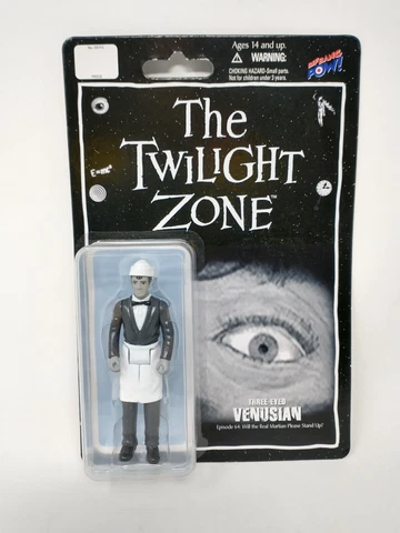 The Twilight Zone Bif Bang Pow Three Eyed Venusian Action Figure On Card Cover