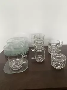 Kaffee Set Joe Colombo Arno Glas Italien 20 Teilig Vintage Design Teller Tasse - Bild 1 von 8