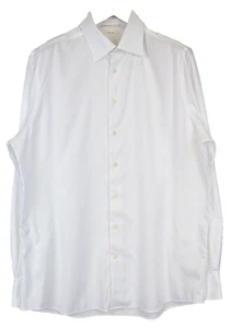 SUITSUPPLY Traveller Men Shirt 43/17 Slim Fit Cotton White Long Sleeved Classic - Picture 1 of 7