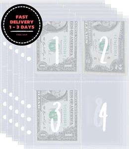 100 sobres para el desafío de ahorro de dinero, insertos para carpeta A5 de 6 - Picture 1 of 5