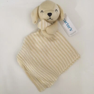 НОВАЯ милая мягкая детская игрушка Carters щенок собака желтая полоса вязаный детский подарок - Изображение 1 из 4