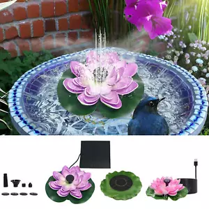 Solar Power Fountain Submersible Floating Water Pump Bird Bath Pond Garden Decor - Picture 1 of 15