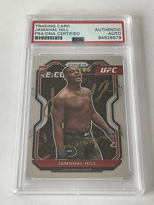 Jamahal Hill Signed UFC Panini Prizm IP Card Slabbed PSA DNA PSA/DNA b - Image 1 of 2