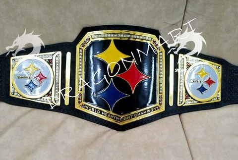 Pittsburgh Steelers NFL Championship Belt American Super Bowl Football 2mm Brass Cover