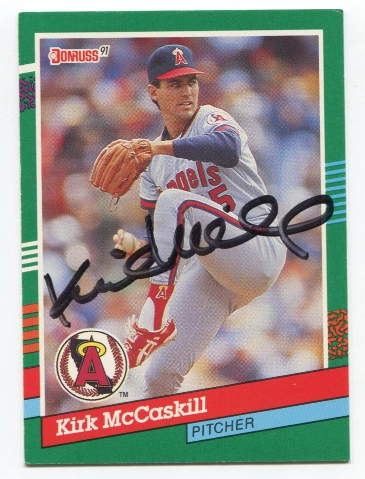 1991 Donruss Kirk McCaskill Signed Card Baseball MLB Autographed AUTO #637 - Image 1 of 2