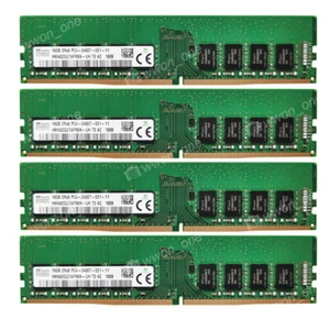 For Hynix 64GB 4X16GB DDR4-2400mhz 288P 1.2V Unbuffered ECC EDIMM Server Memory - Picture 1 of 5