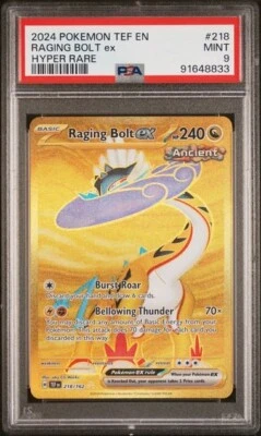 PSA 9 Raging Bolt ex 218/162 Sv05: Temporal Forces - Image 1 of 2