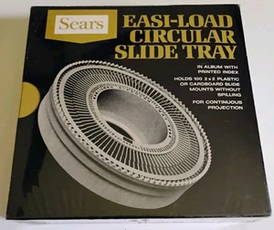 Sears Vintage Easi-Load Circular Slide Tray Carousel Holds 100 2x2 Slides - Picture 1 of 2