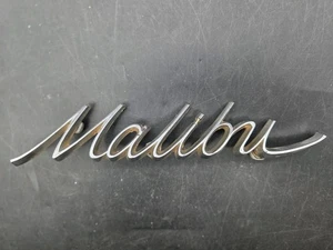 1966-1967 OEM Chevrolet Malibu Chrome Emblem Script OEM Badge Chevy 1960's 130 - Picture 1 of 6