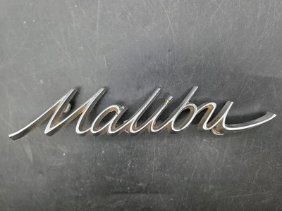 1966-1967 OEM Chevrolet Malibu Chrome Emblem Script OEM Badge Chevy 1960's 130 - Image 1 of 4