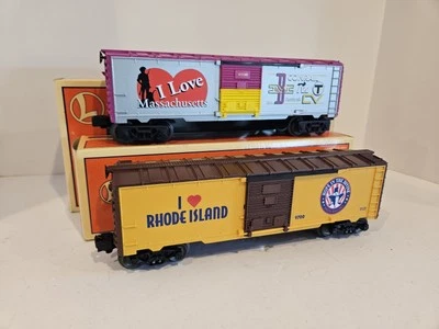 LIONEL I Love Mass. Box Car 6-19951, I Love Rhode Island Car 6-19971 - NEW - Image 1 of 4