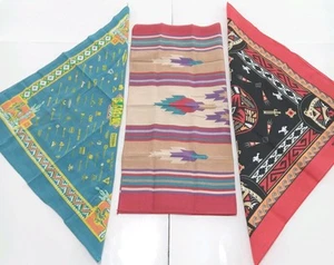 Vtg Wamcraft Have A Hank Lot Of 3 Native Aztec Bandana McCoy's Building (2 NEW) - Picture 1 of 10
