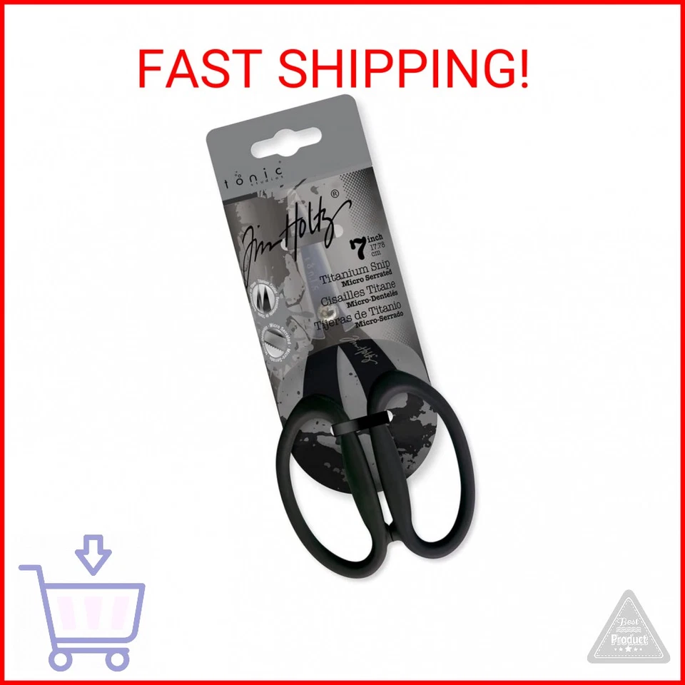 Tonic Studios Tim Holtz 817 Kushgrip Non Stick Micro Serrated Snips 7 309477