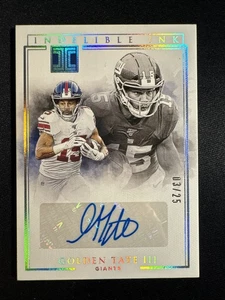 2020 Panini Impeccable Golden Tate Auto /25 Indelible Ink Giants  - Picture 1 of 2