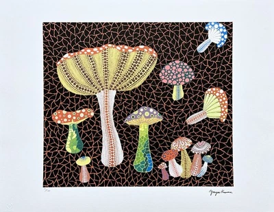 YAYOI KUSAMA - Toadstools - signed, numbered edition 25/500, 65x50 cm - Image 1 of 4