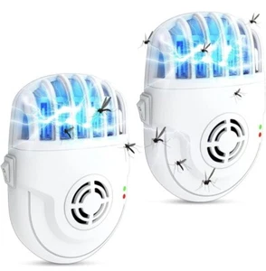 Ultrasonic Pest Repeller with Mosquito Zapper 2Pack Repels Mice Rats Cockroaches - Picture 1 of 9
