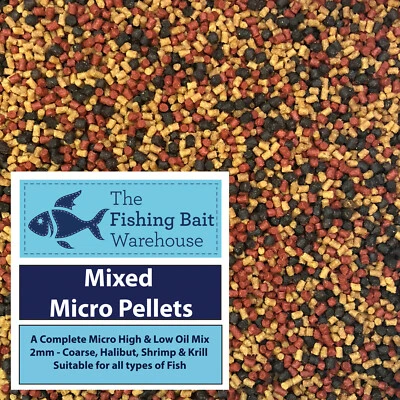 Mixed Micro Pellets 2mm 20kg, Carp Fishing Pellets, Tench, Bream FREE 24HOUR P&P - Image 1 of 2