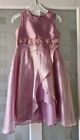 Girls Pink Silky Satin Summer Dress Age 4-5 by F&F