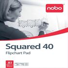 Nobo Flipchart Pad A1 Squared Grid Office Paper Pad Stationery 40 Sheets 5 Pack