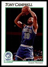 1991-92 Hoops Team Night Sheets Tony Campbell #NNO