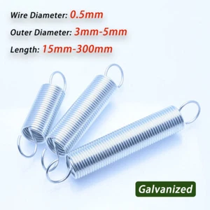 Wire Dia 0.5mm Galvanized Extension Tension Springs Hook Expansion Spring - Picture 1 of 6