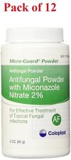 Polvo antifúngico Coloplast Micro Guard nitrato de miconazol efectivo paquete de 12 oz