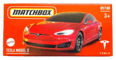 Matchbox Tesla Model S 89/100 2024 Power Grabs 1:64 Modellauto Spielzeug Musk US