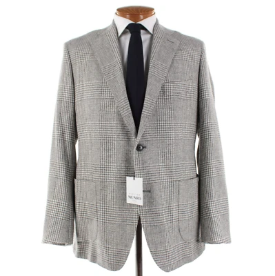 Atelier Munro NWT Wool / Alpaca Blend Sport Coat Size 56 (46 US) In Gray Plaid - Изображение 1 из 4