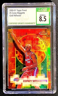 2000 CSG 8.5 NMMT+ TOPPS FINEST COREY MAGGETTE RC SP /100 GOLD REFRACTOR G3007 - Image 1 of 3