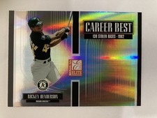 2005 Donruss Elite Career Best Rickey Henderson #CB-23 SP Athletics /1500