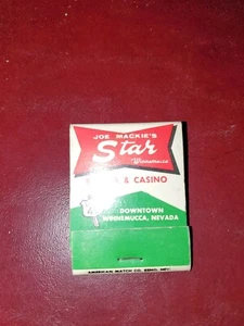 Vintage Advertising Matchbook JOE MACKIES STAR BOILER & CASINO Winnemucca, Nev - Picture 1 of 6
