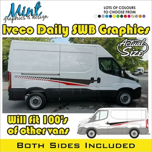 Iveco Daily SWB Camper Seitenstreifen Aufkleber Sticker Van Grafik KOSTENLOSER VERSAND 002 - Bild 1 von 4