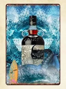 unique home decor Kraken Rum pub bar alcoholic drink metal tin sign - Picture 1 of 4