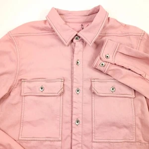 $1295 DRKSHDW Rick Owens Faded Pink Denim Shirt Jacket Men's Size Medium - Picture 1 of 16