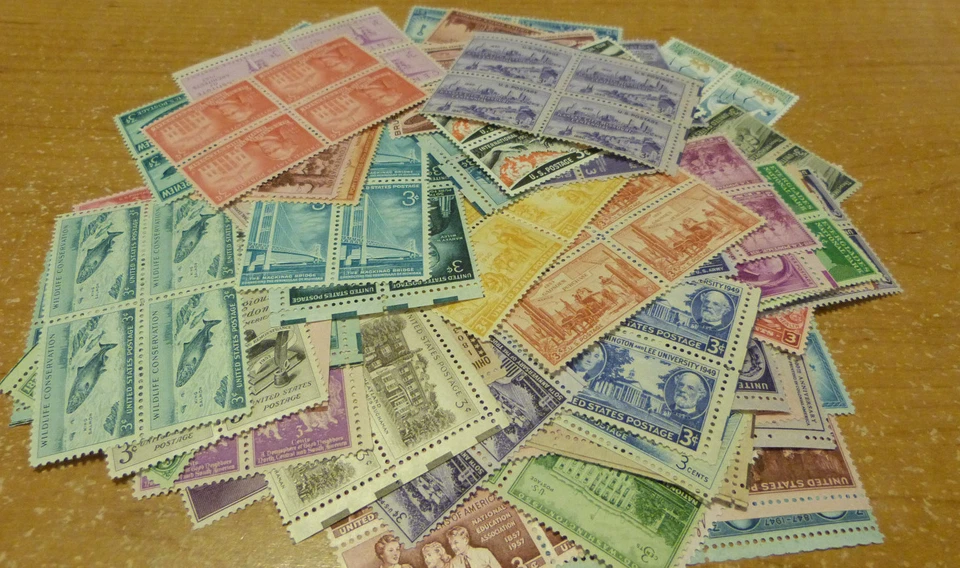 A group of 500 1 cent  to 8 cent  old Vintage blocks of 4 Mint NH OG  - Image 1 of 1