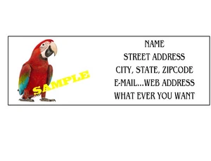 MACAW ADDRESS LABELS COOL!!! #2 - Picture 1 of 1