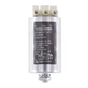VOSSLOH-SCHWABE 140594 Z400M LÁMPARA HID ENCENDEDOR MH/HPS, 220-240V, 35-400W - Imagen 1 de 1