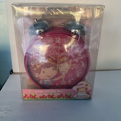 Strawberry Shortcake Jumbo Double Bell Alarm Clock NIB - Image 1 of 4