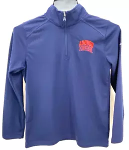 NEU Auburn AU Tigers Under Armour Navy Blue LS 1/4 Zip Up Pullover Shirt Youth M - Bild 1 von 8