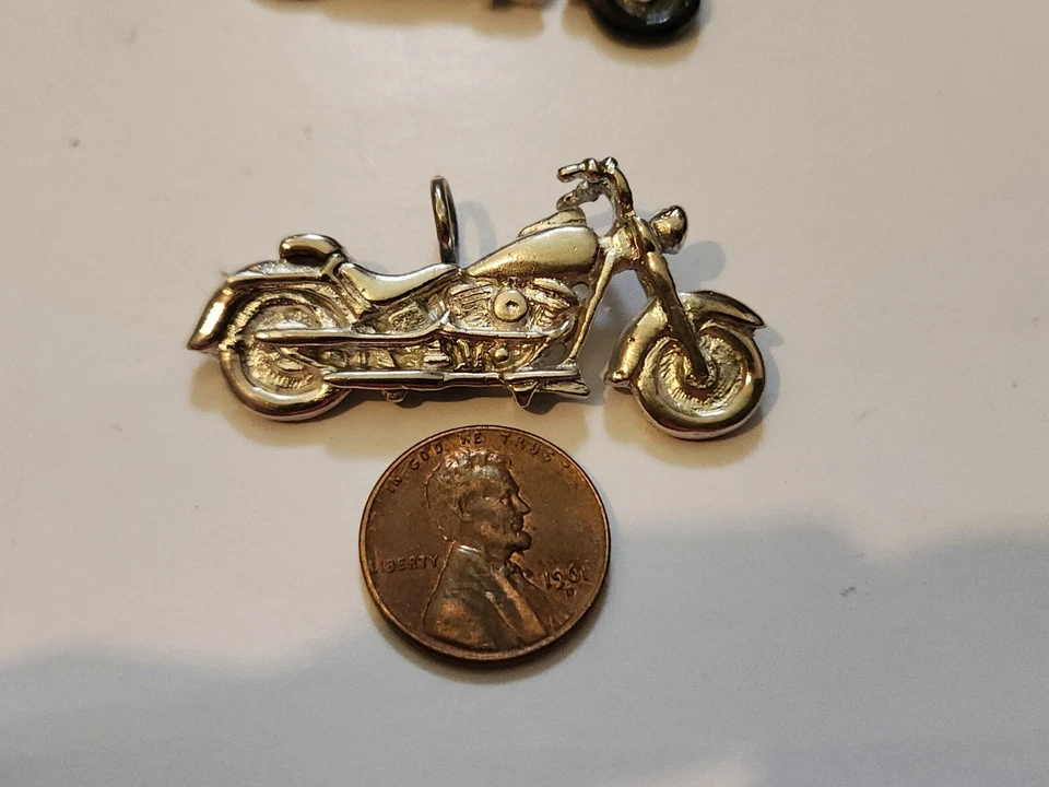 Harley-Davidson Dyna & Indian motocicleta 925 plata esterlina colgante con dije Foto 1 de 1