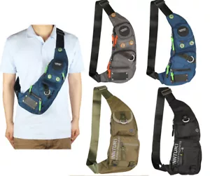 Men Women New Moon Sling Bag Chest Shoulder Bag Hiking Travel Small Backpack - Picture 1 of 18