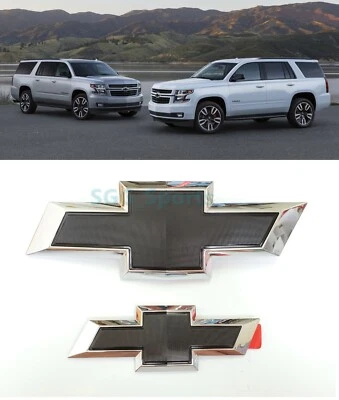 Chevrolet Tahoe Suburban 2015-2020 emblemas de pajarita cromados negros Foto 1 de 4
