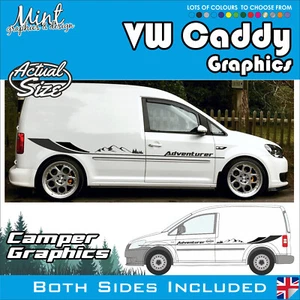 VW CADDY Camper Micro Side Stripes SPORT LINE Decals Stickers Van Graphics 088 - Picture 1 of 5