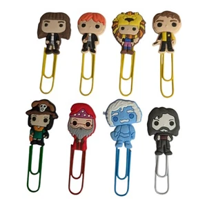 8 Harry Potter Paperclips Bookmark, Collect them all, cute gift UNUSED - Foto 1 di 18