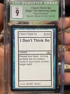 I Don’t Think So MTG Invitational Playtest Card CGC Graded Misprint/Rarity - Picture 1 of 2