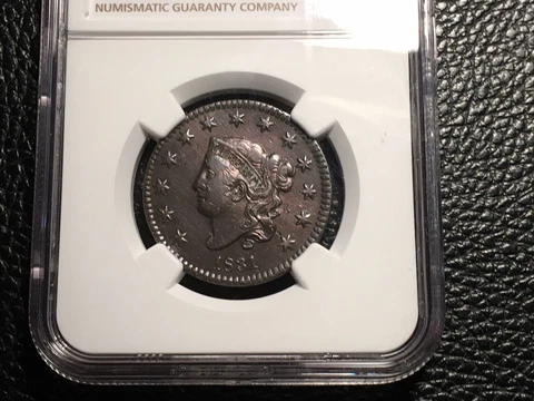 1831 large cent NGC XF Details Cleaned Cover