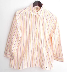 Damen Bluse weiß gelb rot gestreift Gr. 44 v. MÄRZ - Picture 1 of 2
