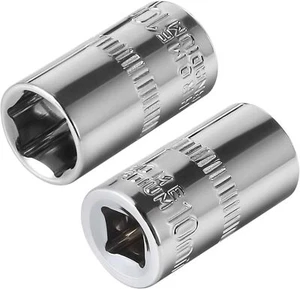 2 Stück flache Stecknuss 1/4 Zoll Antrieb 10 mm Stecknuss 6 Punkt - KORROSIONSBESTÄNDIGKEIT - Bild 1 von 6