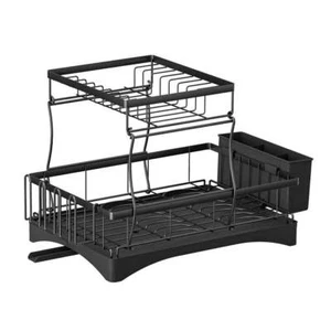 Cefito Dish Rack Expandable Drying Drainer Cutlery Holder Tray Kitchen 2 Tiers - Picture 1 of 7
